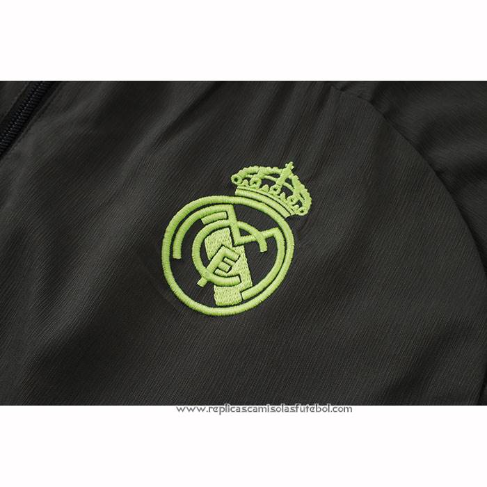 Chandal de Corta-vento do Real Madrid 2025-2026 Verde Cinza